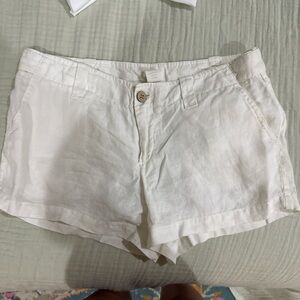 LONDONJEAN White linen Shorts